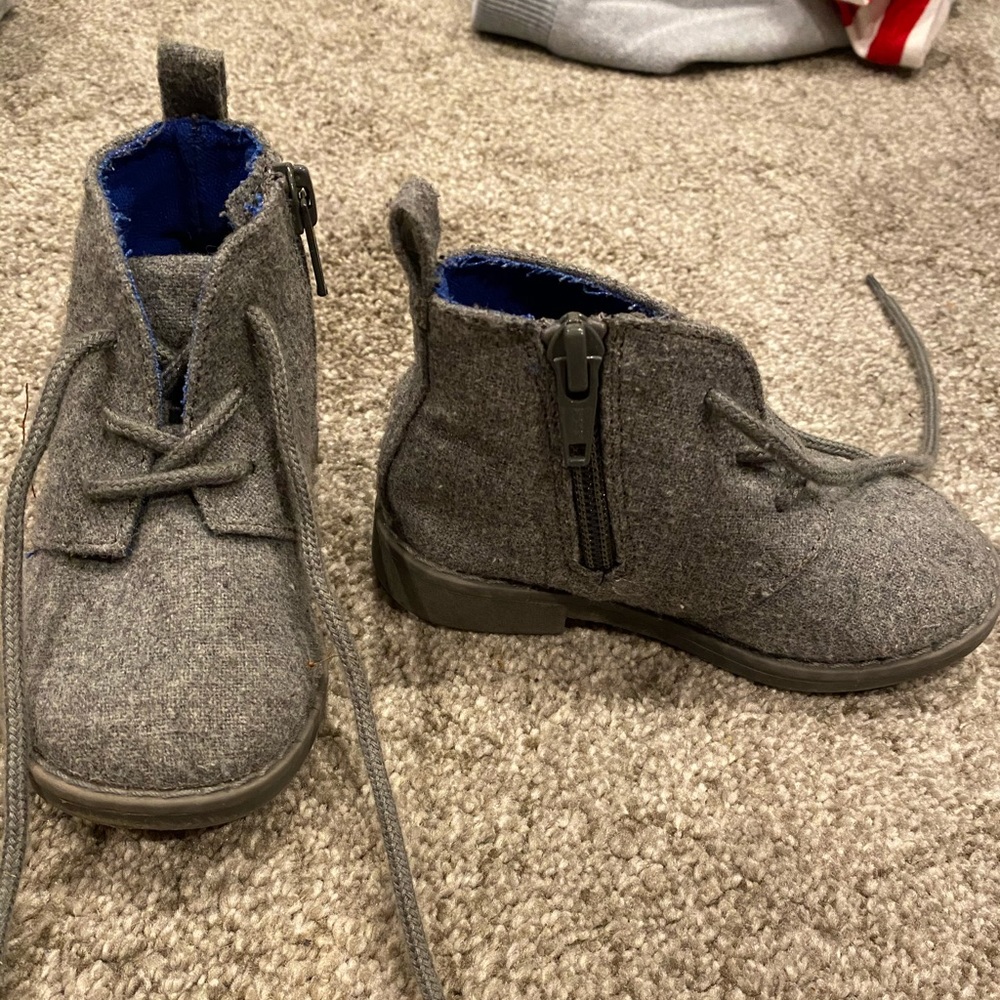 Gap- toddler boy dressy boots heather grey